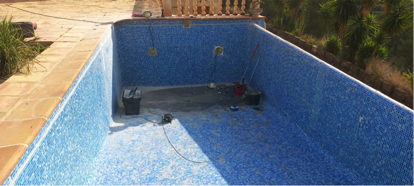 Reparación piscina 2024 antes